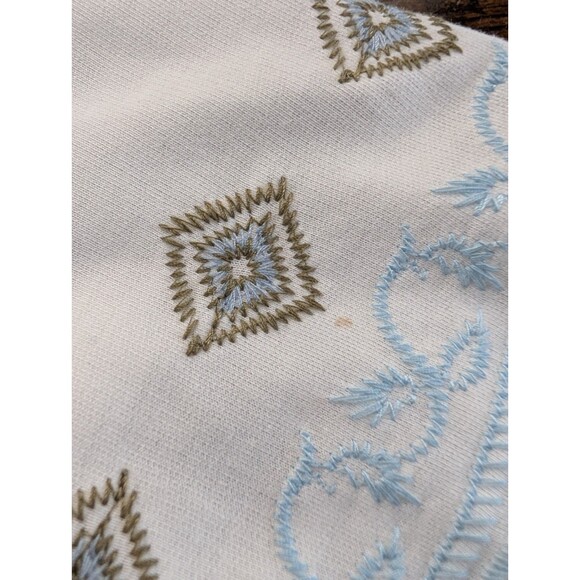 Adore Embroidered Full-zip Hoodie Large White Floral Flowers Boho Colorful - Picture 4 of 13